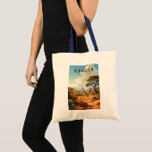 Tote Bag Parc national de Kruger Afrique du Sud Giraffe Vin (Devant (produit))