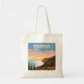 Tote Bag Parc national de l'Acadie Côte du Maine Rétro (Devant)