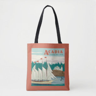Tote Bag Parc national de l'Acadie, Maine   Voilier & Balei