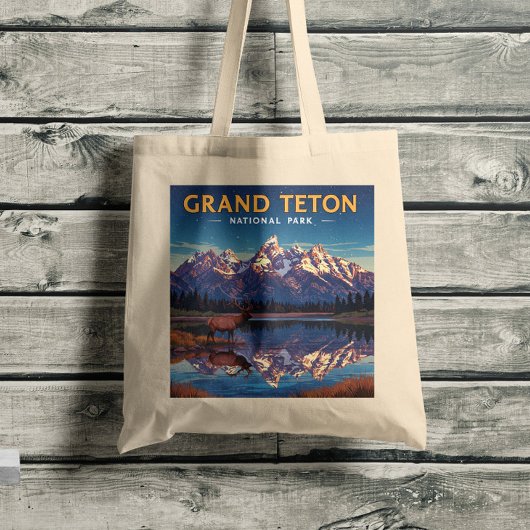 Tote Bag Parc national de vintage Grand Teton