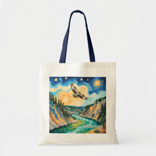 Tote Bag Parc national de Yellowstone Rivière Oiseau Coloré