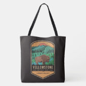 Tote Bag Parc national de Yellowstone Vallée de Lamar (Dos)