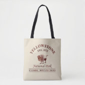 Tote Bag Parc national de Yellowstone vintage (Devant)