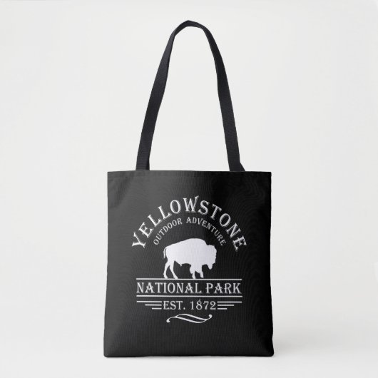 Tote Bag Parc national de Yellowstone vintage (Devant)