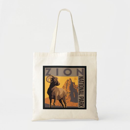 Tote Bag Parc national de Zion | Ram (Devant)