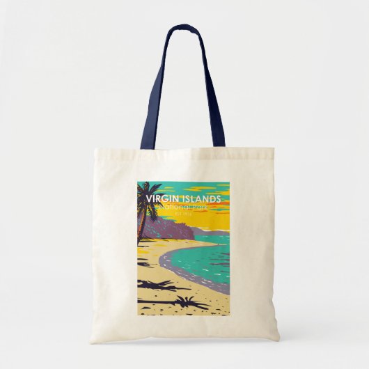Tote Bag Parc national des Îles Vierges Trunk Bay Beach (Devant)
