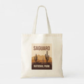 Tote Bag Parc national du Saguaro Art de voyage minimal (Dos)