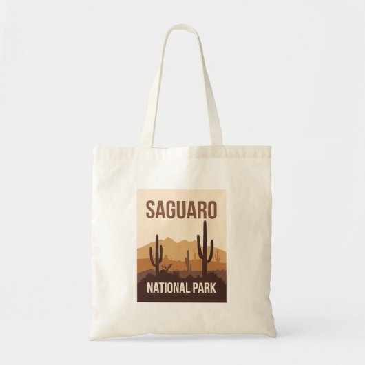 Tote Bag Parc national du Saguaro Art de voyage minimal (Devant)