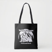 Tote Bag Parc national vintage Yellowstone (Devant)