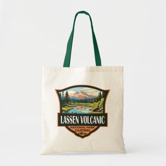 Tote Bag Parc national volcanique de Lassen Illustration Vo (Devant)