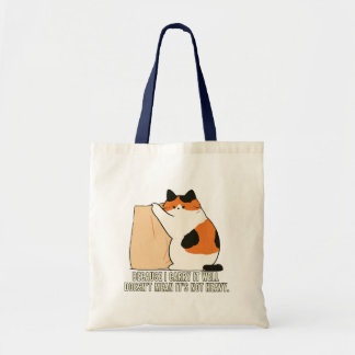 Tote Bag Parce que je le porte bien Illustration de chat ca