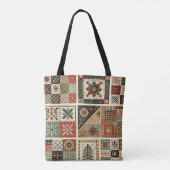 Tote Bag Parcelle en terre cuite unique & Patchwork Rustiqu (Dos)
