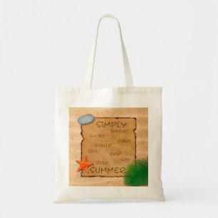 Tote Bag Parchemin sur Arrière - plan de sable - Budget Fou