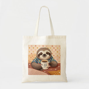 Tote Bag Paresse de dessin avec yeux somnolents exagérés