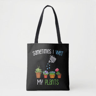 Tote Bag Parfois je mouille mon jardinage drôle de plantes