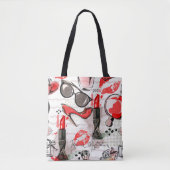 Tote Bag Parfum, rouge à lèvres et une chaussure à talons h (Devant)