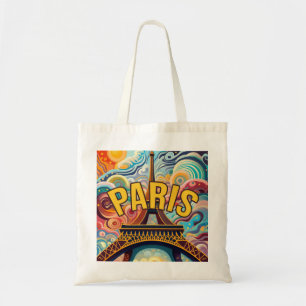 Tote Bag Paris coloré et la vie parisienne