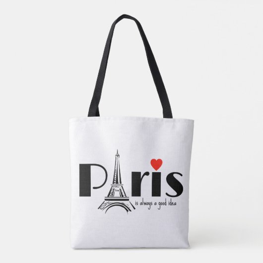 Tote Bag Paris Eiffel Tower Design  (Dos)