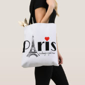 Tote Bag Paris Eiffel Tower Design  (De près)