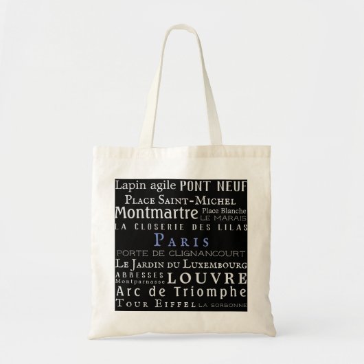 Tote Bag Paris et ses monuments (Devant)