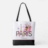 Tote Bag Paris France Tour Eiffel & Lampe (Dos)
