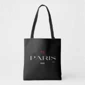 Tote Bag Paris moderne, France Design Chic Noir (Devant)