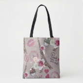 Tote Bag Paris Romance, Style Français (Devant)