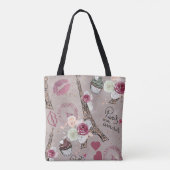 Tote Bag Paris Romance, Style Français (Dos)