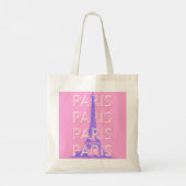 Tote Bag Paris Travel Art, Travel Art, Rose (Dos)