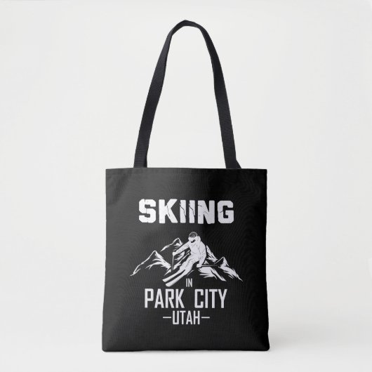 Tote Bag Park City Utah ski (Devant)