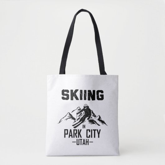 Tote Bag Park City Utah ski (Devant)