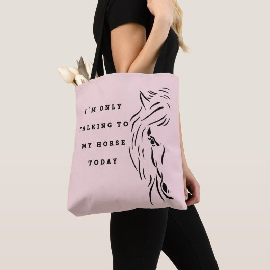 Tote Bag Parler à mon cheval Tasche (De près)