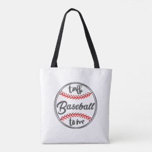 Tote Bag Parlez Baseball à Moi Retro Graphique Tendance
