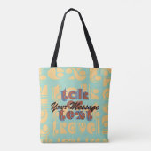 Tote Bag Parlez Ou Écrivez Votre Logo De Message (Dos)