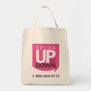 Tote Bag Parlez vers le haut de quand vous êtes en bas de