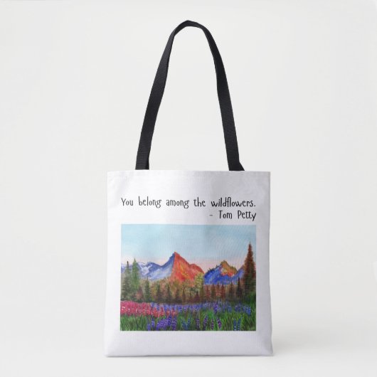 Tote Bag Parmi Les Citations De Foi Inspirationnelle Fleur (Devant)