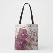 Tote Bag Parmi Les Pansies (Devant)