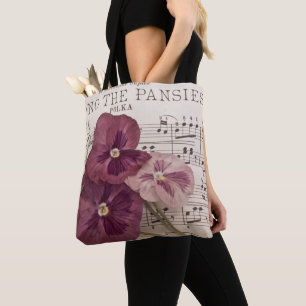 Tote Bag Parmi Les Pansies