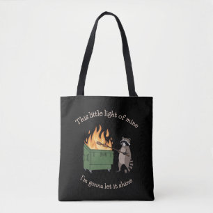 Tote Bag Parodie Drôle de Raton Laveur Incendie de la Poube