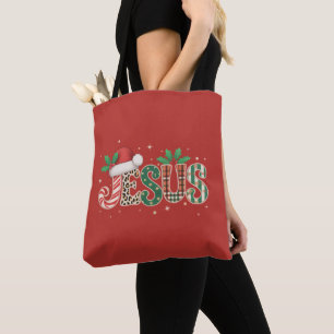 Tote Bag Parole religieuse chrétienne de Jésus Foi Verset d