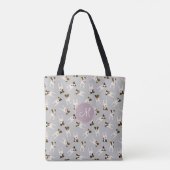 Tote Bag Parson Jack Russell Terriers motif gris clair (Dos)