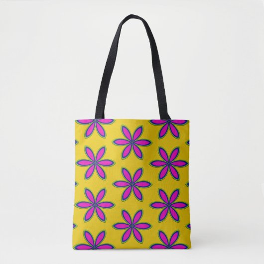 Tote Bag Parterre de fleurs violettes (Devant)