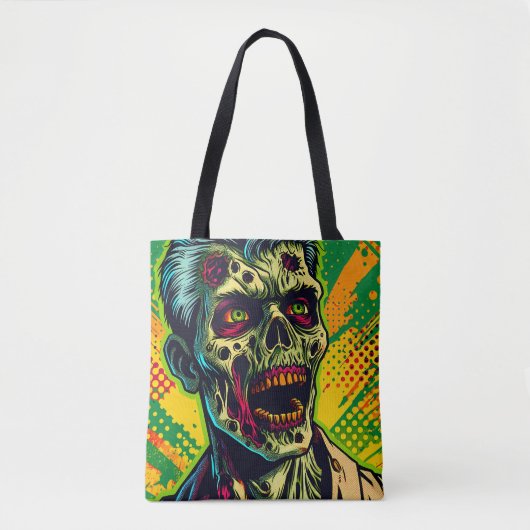 Tote Bag Parti d'Halloween Zombie éffrayant (Devant)