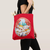 Tote Bag Parti Manekineko Hanami (De près)
