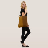 Tote Bag Partie Brown foncé clair demi-côtés (Sur le modèle)