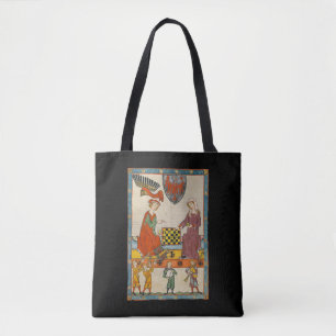 Tote Bag Partie d'échecs Codex Manesse XIVème siècle