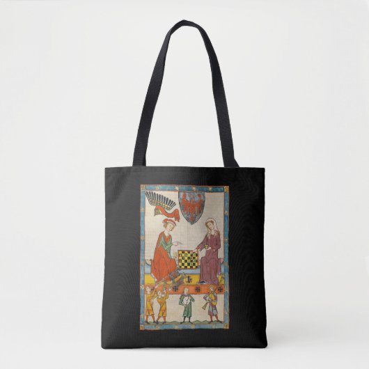 Tote Bag Partie d'échecs Codex Manesse XIVème siècle (Devant)