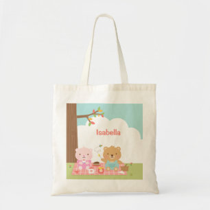 Tote Bag Partie mignonne de pique-nique d'ours de nounours