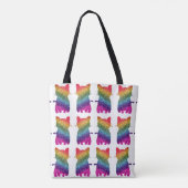 Tote Bag Parties scintillant arc-en-ciel Chats Motif amusan (Dos)