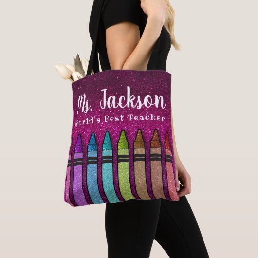 Tote Bag Parties scintillant arc-en-ciel Enseignants Salle (De près)